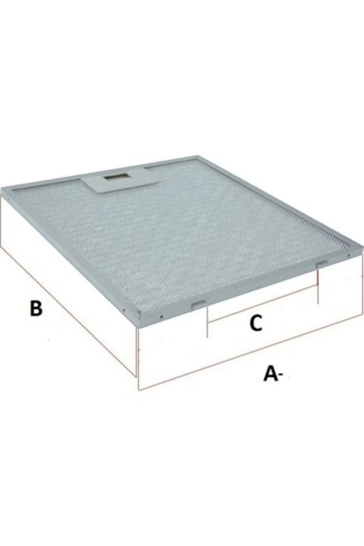 Ferre Uyumlu Davlumbaz Yağ Filtresi 365x325mm Orta Ara 125mm