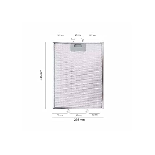 2 Adet 81460133 Davlumbaz Filtresi, 344x275 mm, Metal Yağ Filtresi Teka, DBB - 1 adet