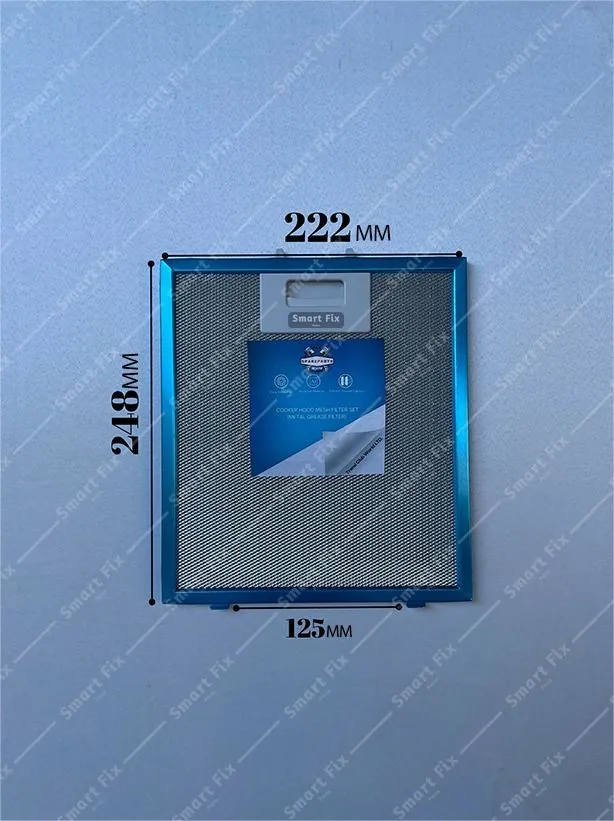 482000031147 Фильтр вытяжки – 248 x 222 мм – 480122102126 C00344909, 50299664008, GF04MC Whirlpool, Bauknecht, Elica, F3