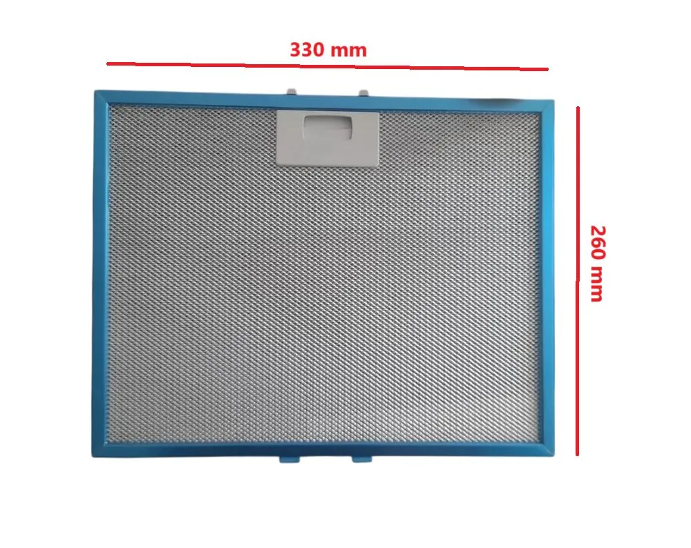 Davlumbaz Uyumlu Metal Yağ Filtresi 330x260 mm Alüminyum Yıkanabilir 33x26