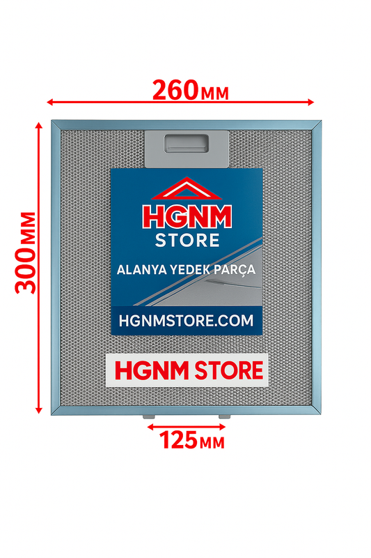 Simfer Uyumlu Davlumbaz Filtresi 26x30 cm Yağ Filtresi Aspiratör Parçası 260x301