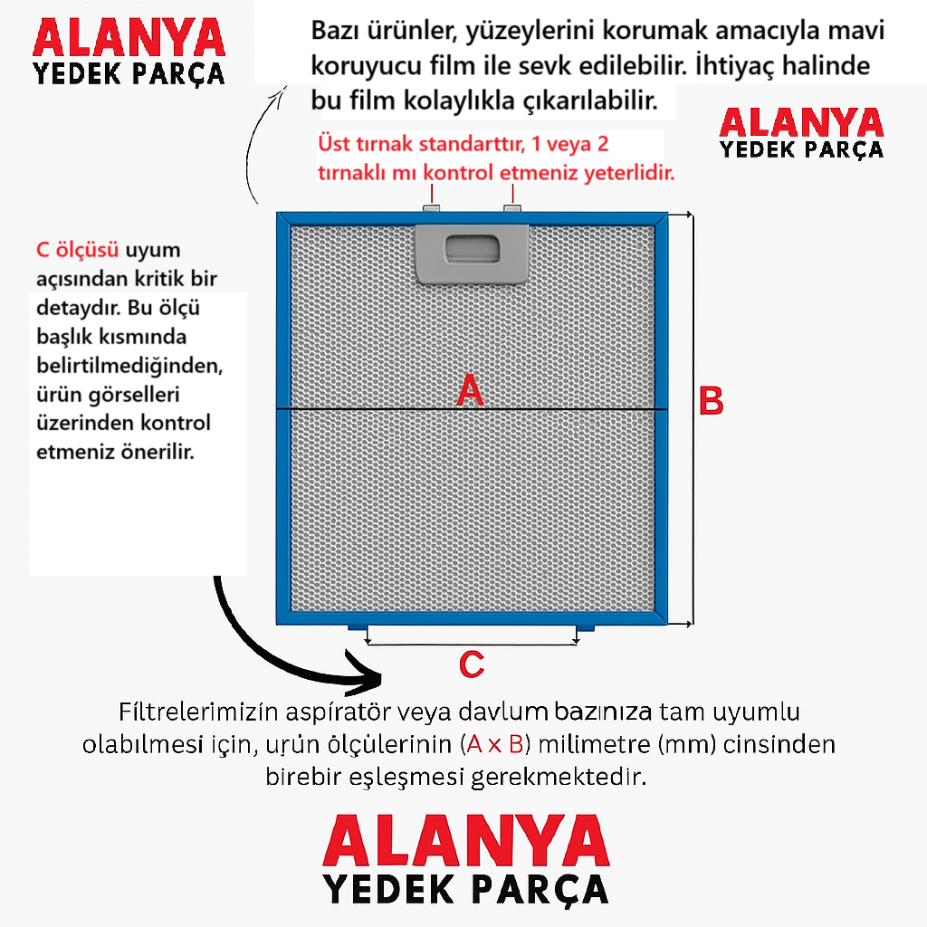 فلتر شحوم كومتيل المتوافق مع الشفاط والشفاط 25×28.5 سم - فلتر شحوم سلكي من الألومنيوم 249×285 مم، موديل 19882
