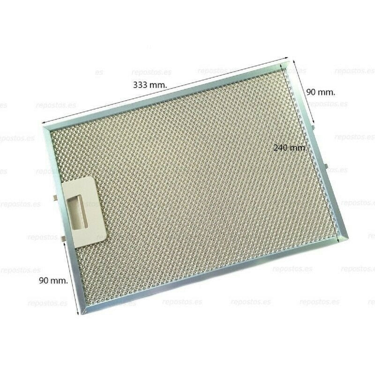 YY87X6378 Davlumbaz Filtresi, 333×238 mm, Brandt, De Dietrich, Fagor, Sauter ve Thomson için Metal Yağ Filtresi