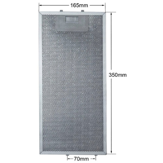 00435204 Davlumbaz Filtresi 350x165mm 350 x 165 mm Mesh Metal Yağ Filtresi Beko, AEG, Bosch, Siemens, Balay için Yedek Parça