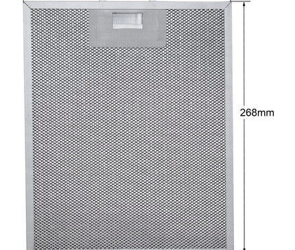 00449421, 00704113 Davlumbaz Filtresi 268×218 mm Bosch, Neff Davlumbaz Yağ Filtresi Aspiratör Filtresi Mutfak Davlumbaz 26.8×21.8 cm