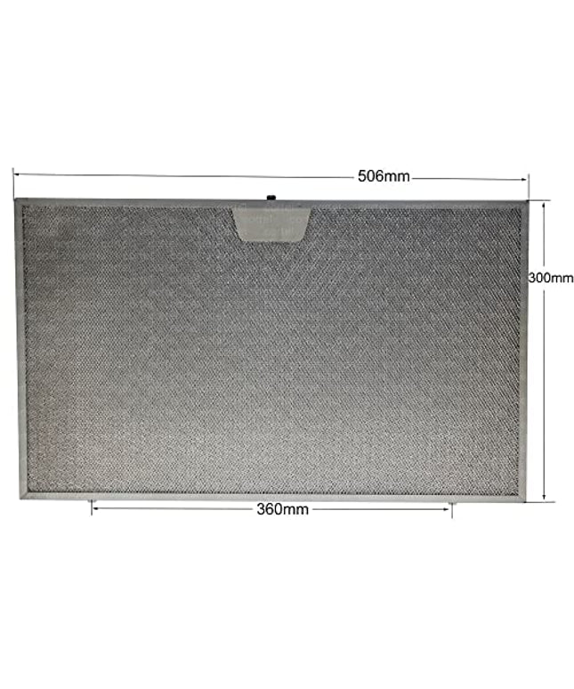 00744829 Davlumbaz Filtresi 506×300 mm Davlumbaz Yağ Filtresi Mutfak Aspiratörü Havalandırma Alüminyum Aspiratör 50,6 X 30 CM BSHG00744829