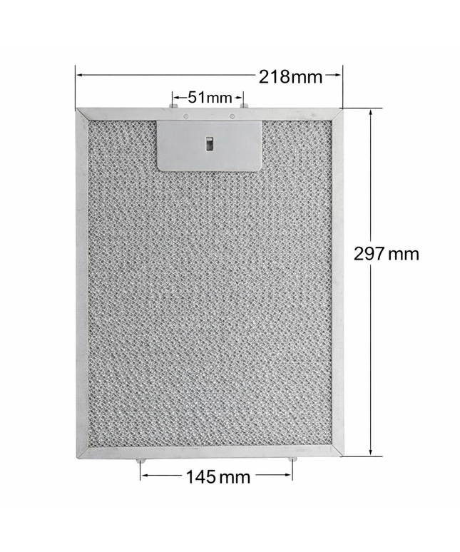 1037373 Davlumbaz Yağ Filtresi 217.5 x 297 mm – Hansa Uyumlu Metal Aspiratör Filtresi EN60335-2-31, 11609, OKP5251SH, OKP6221SH, OKP6222SH, OKP6251SH, OKP6521SWH, OKP6522SH
