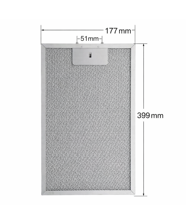 1047932 Davlumbaz Yağ Filtresi – 399 x 177 mm – Hansa Uyumlu Alüminyum Metal Filtre OMP6212BL, OMP6212SIH, OMP6212WH