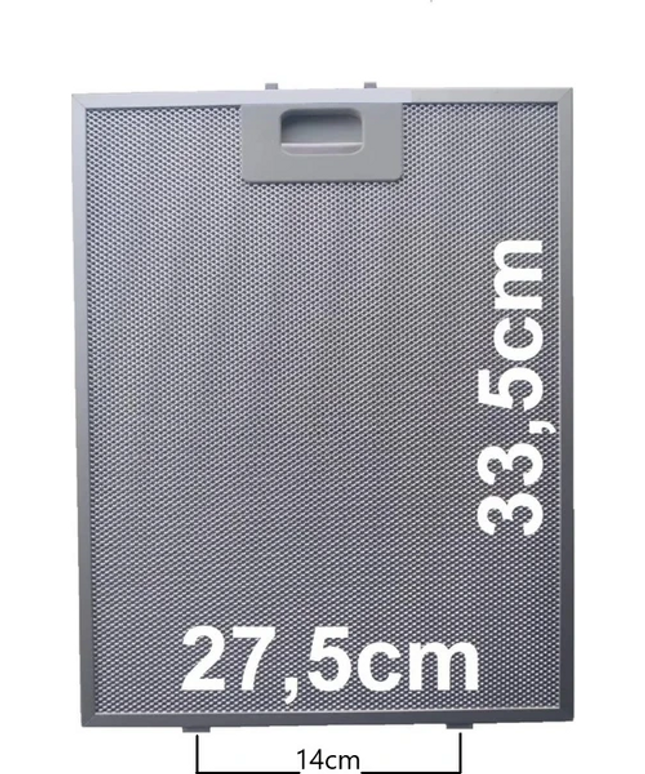 27.5x33.5 Alveus Davlumbaz Aspiratör Filtresi 335 x 275 mm Metal Yağ Filtresi B12 (Kopya)