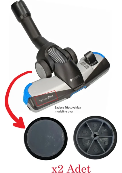 Philips FC9919/07 Marathon Ultimate Triactive Uyumlu Süpürge Başlık Tekerleği (2 Adet) – Performer Expert Serisi