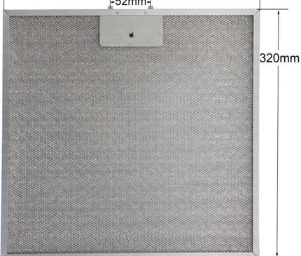 00362381 Davlumbaz Aspiratör Yağ Filtresi 330x320 mm (33x32 cm)