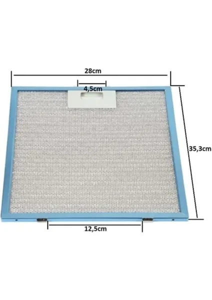 280x350 mm Alüminyum Davlumbaz Yağ Filtresi – Aspiratör Parçası 28x35, 35x28