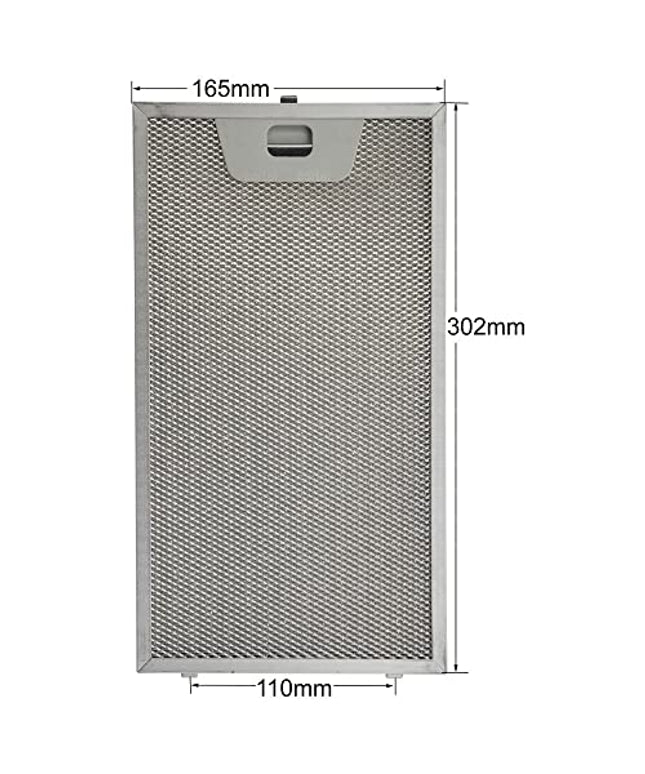 11004960 Davlumbaz Yağ Filtresi 302x165 mm Bosch Siemens Neff Balay Viva Uyumlu Metal Aspiratör Davlumbaz Filtre Kaset