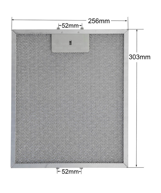 129730001 Beko Davlumbaz Filtresi, 303×256 mm, Metal Yağ Filtresi Beko, ADV5160, CWB6410, P27RAV, CWB6410CR, CWB6410AR