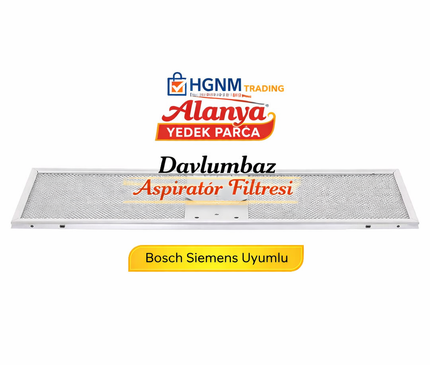 160x460 Bosch Siemens Uyumlu Davlumbaz Yağ Filtresi 11004992 Metal Alüminyum – 456x159.5x8mm Ön Panel