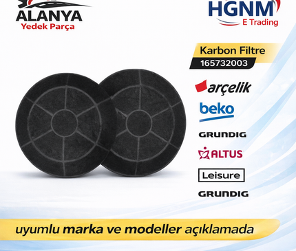Altus Karbon Filtre 165732003 Davlumbaz Aspiratör Karbon Fitresi ALA 570 W, ALA 570 B, ALA 570 G, ALA 510 W, ALA 510 G, ALA 510 HW