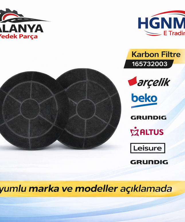 Altus Karbon Filtre 165732003 Davlumbaz Aspiratör Karbon Fitresi ALA 570 W, ALA 570 B, ALA 570 G, ALA 510 W, ALA 510 G, ALA 510 HW