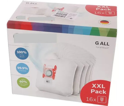 17002095 - BBZ16GALL Мешки-пылесборники PowerProtect для пылесосов Bosch, тип G ALL, 16 шт