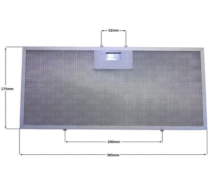 00778439 Bosch – Siemens – Neff – Balay Uyumlu Davlumbaz Yağ Filtresi | 175x385 mm | Tırnak Arası 4.5–19 cm