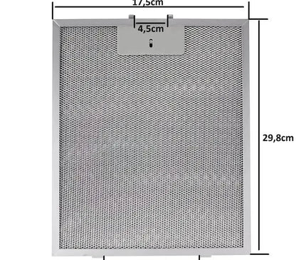 175x298 mm Davlumbaz Yağ Filtresi – Aspiratör Metal Kaset Filtre Teli 17,5x29,8 cm | Üniversal Davlumbaz Aspiratör Yağ Tutucu Filtre