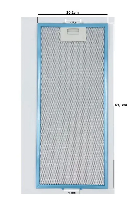 20.2 x 49.1 Aspiratör Davlumbaz Filtre 202X491 mm E4