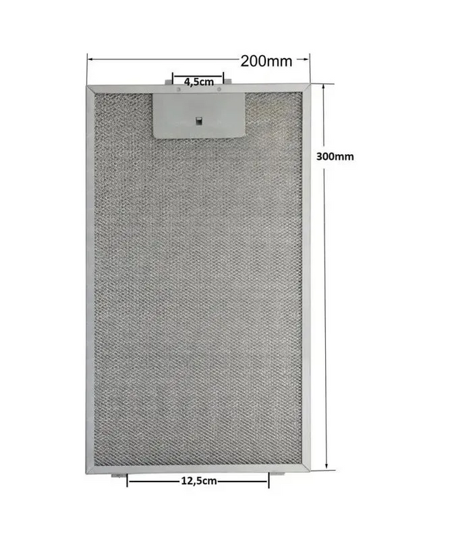 20x30 cm Aspiratör Davlumbaz Yağ Filtresi – 200x300 mm Alüminyum Tel Filtre, 12.5 cm Alt Tırnak Arası, Yıkanabilir Metal Davlumbaz Filtresi Uyumlu Yedek Parça