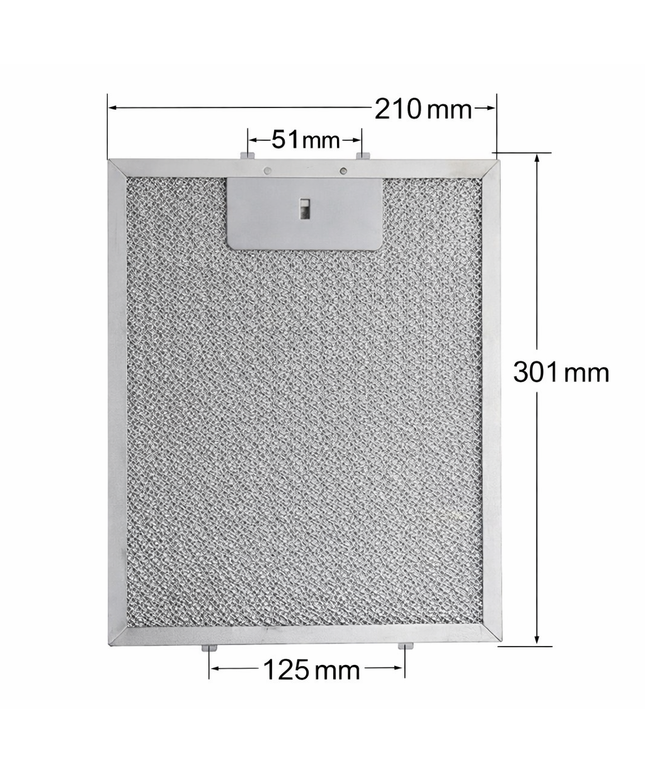 210x301 mm Aspiratör Davlumbaz Filtresi – 21x30 cm Kaset Süzgeç Filtre Teli – Arka Ara 12,5 cm – Mutfak Davlumbaz Yağ Filtresi