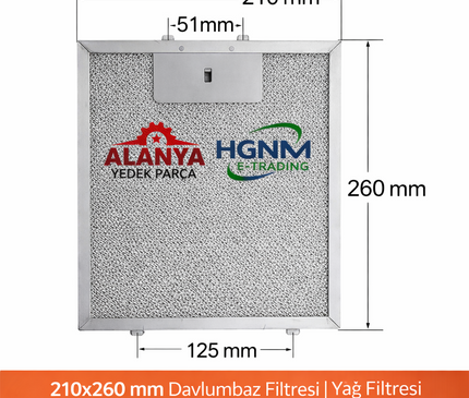 210x260 mm Davlumbaz Filtresi Yağ Filtresi 21x26 cm Davlumbaz Aspiratör Kaset Süzgeç Filtre Teli
