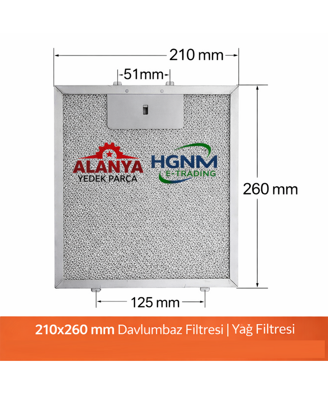 210x260 mm Davlumbaz Filtresi Yağ Filtresi 21x26 cm Davlumbaz Aspiratör Kaset Süzgeç Filtre Teli