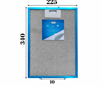 225x340 mm Davlumbaz Filtresi Yağ Tutucu Metal Filtre 22,5x34 cm Davlumbaz Aspiratör Kaset Süzgeç Filtre Teli