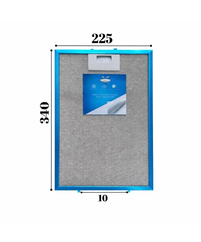 225x340 mm Davlumbaz Filtresi Yağ Tutucu Metal Filtre 22,5x34 cm Davlumbaz Aspiratör Kaset Süzgeç Filtre Teli