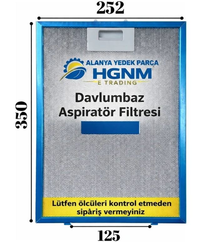 252x350 mm davlumbaz yağ filtresi aspiratör kaput yedek parça mutfak yağ filtresi aksesuar P9