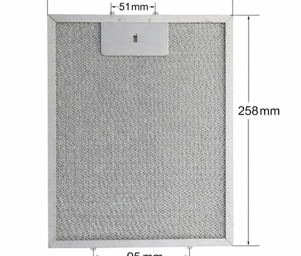 258x224 mm Davlumbaz Yağ Filtresi Aspiratör Metal Filtre Üniversal Alüminyum Mutfak Yağ Tutucu Yedek Parça