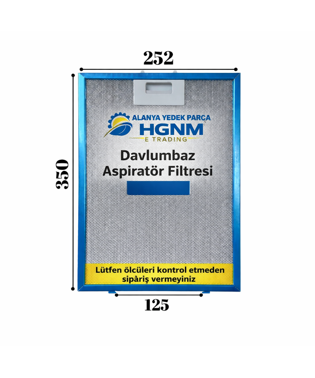 25×35 cm Davlumbaz Yağ Filtresi 250x350 mm Aspiratör Süzgeç Kaset Tel Filtre