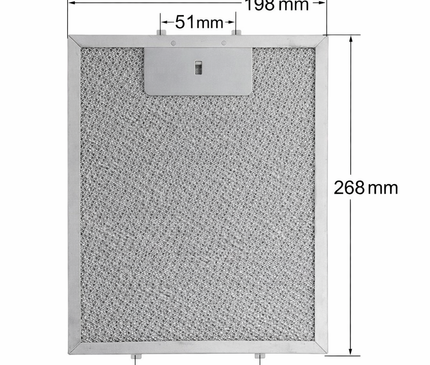 26.8x19.8 Davlumbaz Aspiratör Filtresi Uyumlu 270x200 mm Yağ Davlumbaz Aspiratör Kaset Süzgeç Filtre Teli