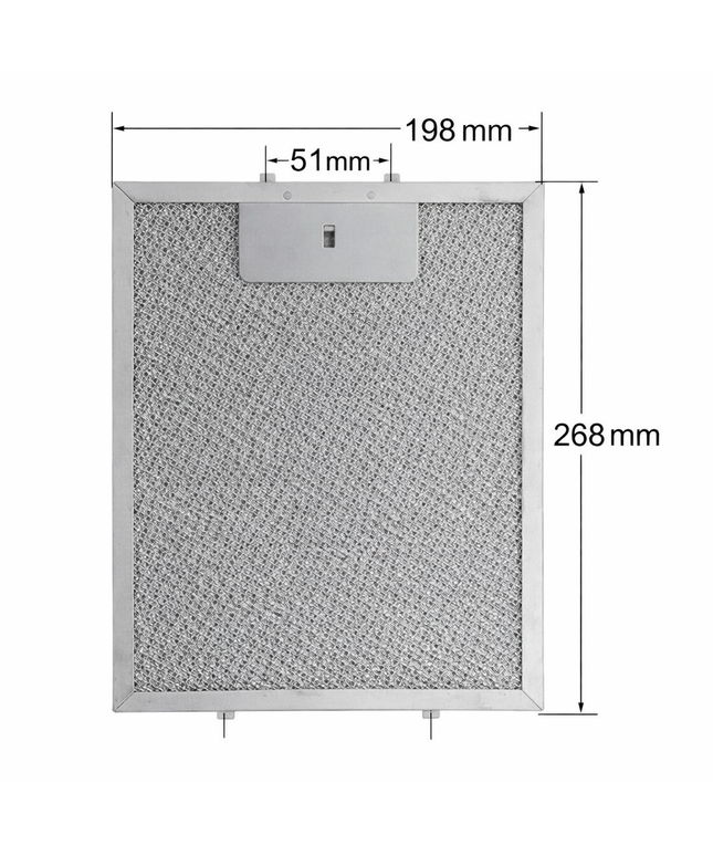 26.8x19.8 Davlumbaz Aspiratör Filtresi Uyumlu 270x200 mm Yağ Davlumbaz Aspiratör Kaset Süzgeç Filtre Teli