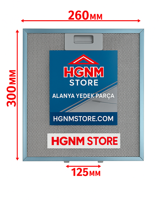 Simfer Uyumlu Davlumbaz Filtresi 26x30 cm Yağ Filtresi Aspiratör Parçası 260x301