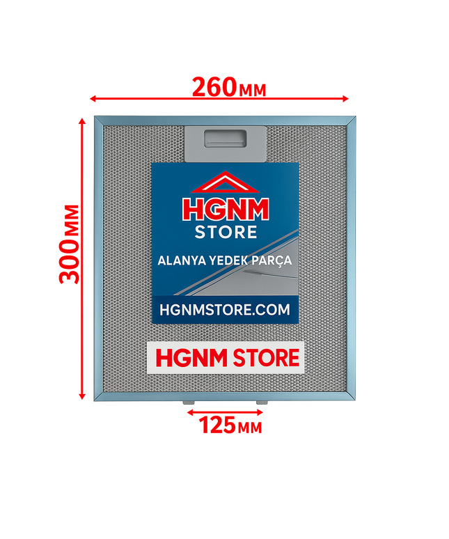 Simfer Uyumlu Davlumbaz Filtresi 26x30 cm Yağ Filtresi Aspiratör Parçası 260x301