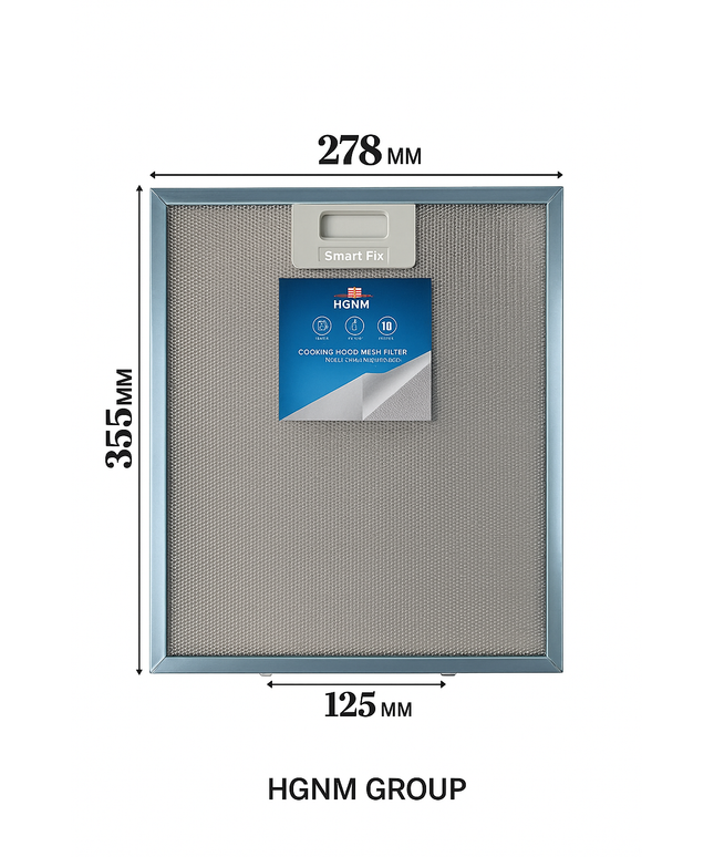 278x355 mm Davlumbaz Yağ Filtresi – White Daisy Gusto Aspiratör Tel Filtre