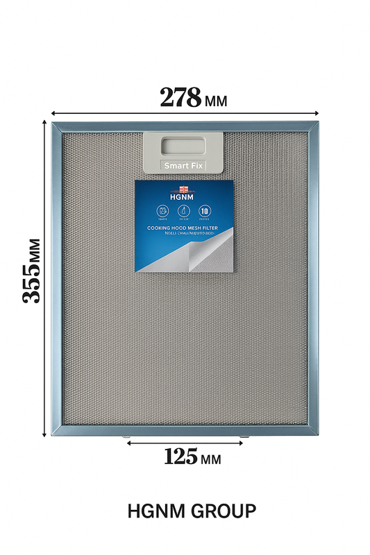 278x355 mm Davlumbaz Yağ Filtresi – Fagor HT-AF0104-63 Uyumlu Alüminyum Aspiratör Filtresi Kumtel