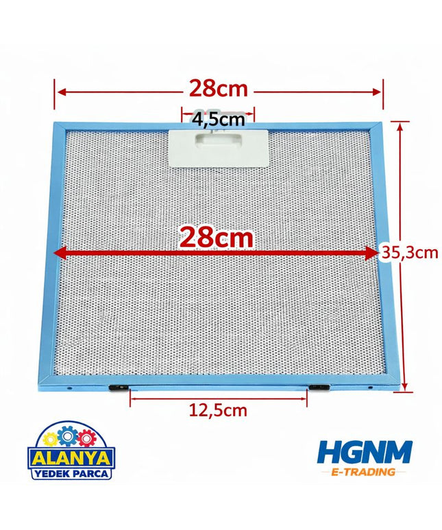 280x350 mm Alüminyum Davlumbaz Yağ Filtresi – Aspiratör Parçası 28x35, 35x28 A7