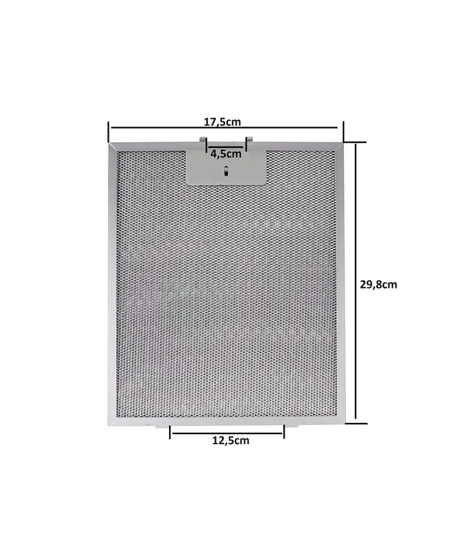 298×175 mm Davlumbaz Filtresi Vinola 29.8×17.5 CM , Arka Klipsler 12,5 cm