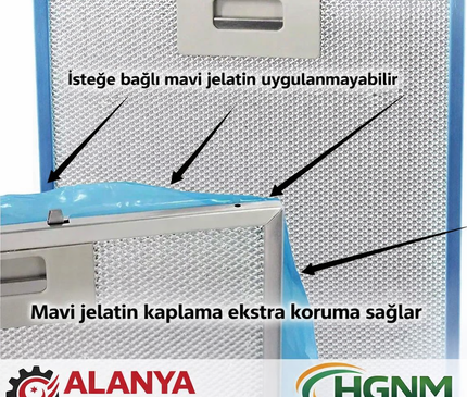 Simfer Uyumlu Metal Davlumbaz Yağ Filtresi – 235 x 305 mm (23,5 x 30,5 cm) 305x235