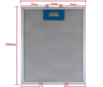 300x250 mm Davlumbaz Yağ Filtresi Alüminyum Metal Filtre – 25x30 Mutfak Aspiratör Teli