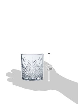 Paşabahçe Timeless 52790 – Set of 4 Whiskey and Beverage Glasses, 345 ml