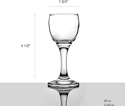 Набор из 6 рюмок Pasabahce Premimum Shot Glasses - миниатюрные стаканчики для ликера и кордиала Bistro объемом 2 унции (60 мл)
