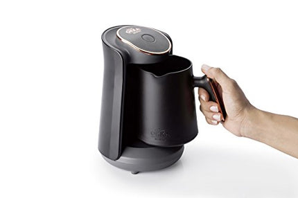 Arzum Okka Minio Automatic Turkish/Greek Coffee Machine, USA 120V Ul, Black/Silver