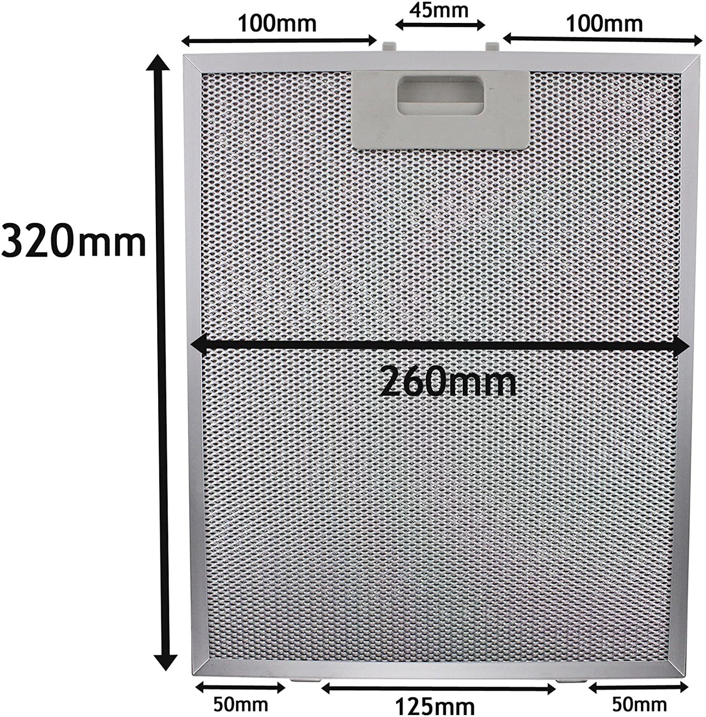 320 x 260 mm Davlumbaz Aspiratör Filtresi Metal Yağ Filtresi 2 Adet