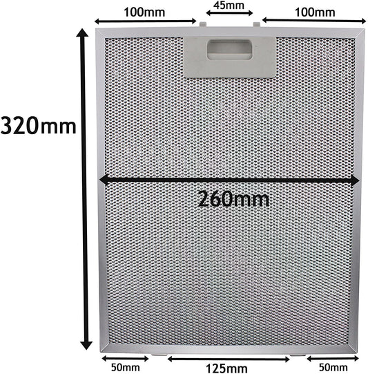 320 x 260 mm Davlumbaz Aspiratör Filtresi Metal Yağ Filtresi 2 Adet