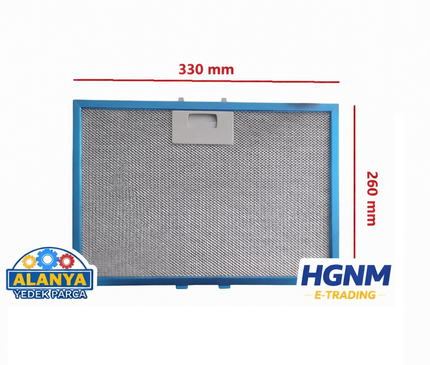 33x26 Elica FA0287 Davlumbaz Aspiratör Metal Yağ Filtresi Teli GFA JA CH GARDA 60 330x260 mm